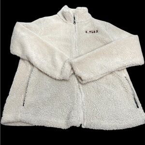 Cozy Cream LSU Zip Up Jacket